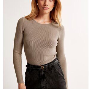 Abercrombie Long-sleeve Ottoman Crew Top - Size Small